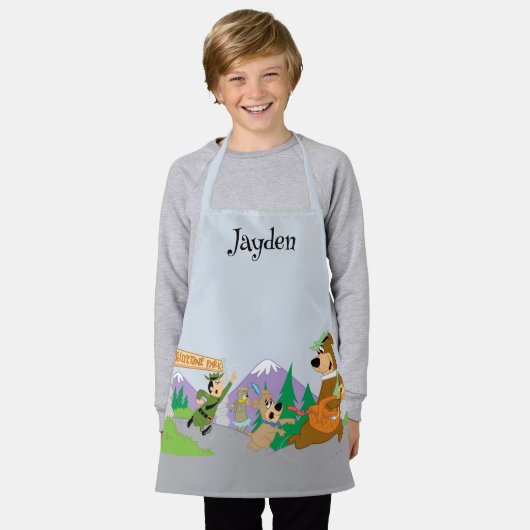 代々木熊のピクニク素晴らしバスケット脱出 エプロン (着用した状態)