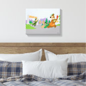 代々木熊のピクニク素晴らしバスケット脱出 キャンバスプリント (インサイチュ (寝室))