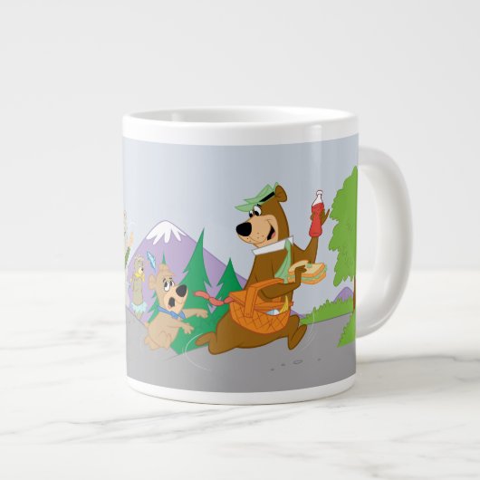 代々木熊のピクニク素晴らしバスケット脱出 ジャンボコーヒーマグカップ (正面右)