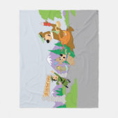 代々木熊のピクニク素晴らしバスケット脱出 フリースブランケット (正面)