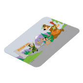 代々木熊のピクニク素晴らしバスケット脱出 マグネット (左側)