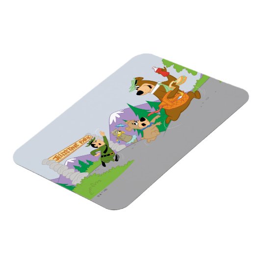 代々木熊のピクニク素晴らしバスケット脱出 マグネット (左側)