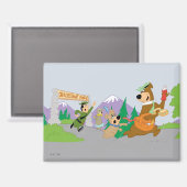 代々木熊のピクニク素晴らしバスケット脱出 マグネット (正面/裏面)