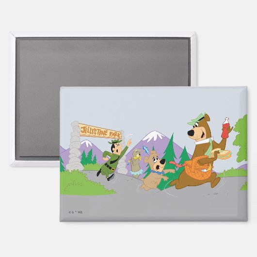 代々木熊のピクニク素晴らしバスケット脱出 マグネット (正面/裏面)