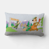 代々木熊のピクニク素晴らしバスケット脱出 ランバークッション (裏面)