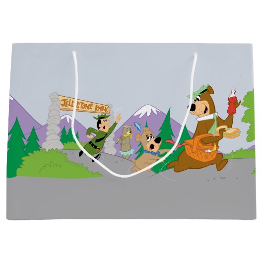 代々木熊のピクニク素晴らしバスケット脱出 ラージペーパーバッグ (正面)