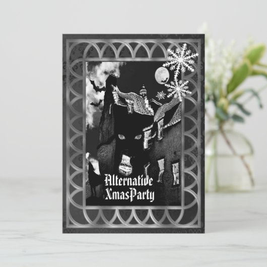 代わりとなるゴシック様式クリスマス 招待状 (スタンド正面)