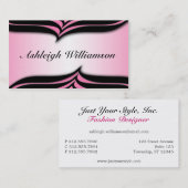 代わりとなるシマウマのプリントのピンクの名刺 名刺 (正面/裏面)