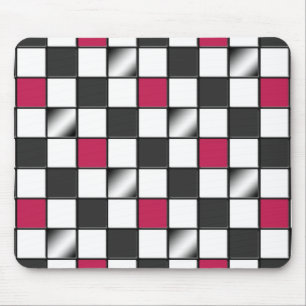 代わりとなるピンクのチェック模様のmousepad マウスパッド