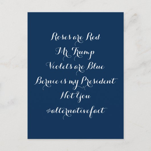 代わりとなる事実: ベルニーは私の大統領です ポストカード (正面)