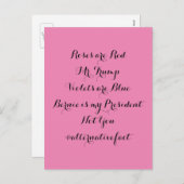 代わりとなる事実: ベルニーは私の大統領ですValentine シーズンポストカード (正面/裏面)