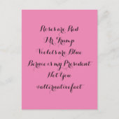 代わりとなる事実: ベルニーは私の大統領ですValentine シーズンポストカード (正面)