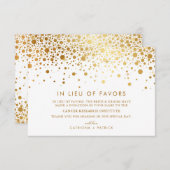 代わりにゴールドの飾り紙のコンフェッティ　景品の代わりにお願いします エンクロージャーカード (正面/裏面)