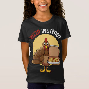 代わりにピザ配信トルコ皮肉な感謝祭 Tシャツ