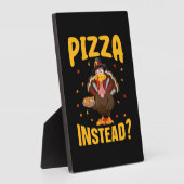 代わりに感謝祭ピザ フォトプラーク (側面)