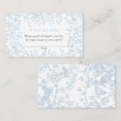 代わりに青い陳腐な本のカード、シャワーゲーム 名刺 (正面/裏面)