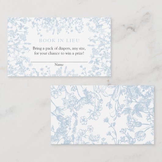 代わりに青い陳腐な本のカード、シャワーゲーム 名刺 (正面/裏面)