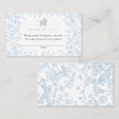 代わりに青い陳腐な本のカード、シャワーゲーム 名刺 (正面/裏面)