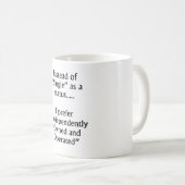 代わり独身の コーヒーマグカップ (正面右)