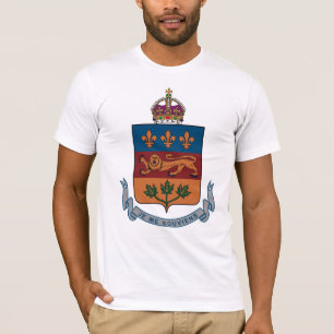 (代わり) Tシャツケベックの紋章付き外衣 Tシャツ