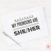 代名詞は彼女のドードルグランジズ 長方形シール (封筒)