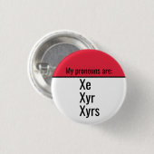 代名詞はXe Xyr Xyrs 缶バッジ (正面&裏面)