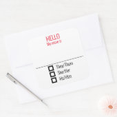 代名詞を含む名前タグバッジ スクエアシール (封筒)