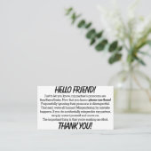 代名詞カード(相手/相手) 名刺 (スタンド正面)