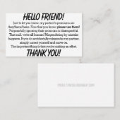 代名詞カード(相手/相手) 名刺 (正面/裏面)