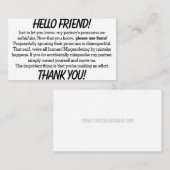 代名詞カード(ze/hirパートナー) 名刺 (正面/裏面)