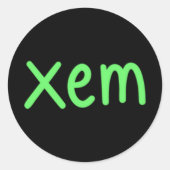 代名詞ステッカーシート ラウンドシール (正面)