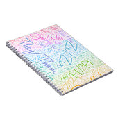 代名詞プライドジェンダー同性愛者レインボーlgbtqa ノートブック (右側)