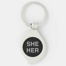 代名詞メタルキーチェーン(She/Her)