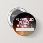 "代名詞喜ばしません"はボタン(星座)を 缶バッジ (正面&裏面)