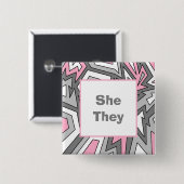 代名詞!デミギルプライドモダン幾何学芸術 缶バッジ (正面&裏面)