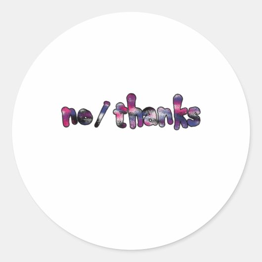 代名詞NothanksGenderfluidフラグカラーシール ラウンドシール (正面)