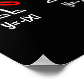 代数おもしろいダンス関数算数先生ギーク ポスター (角)