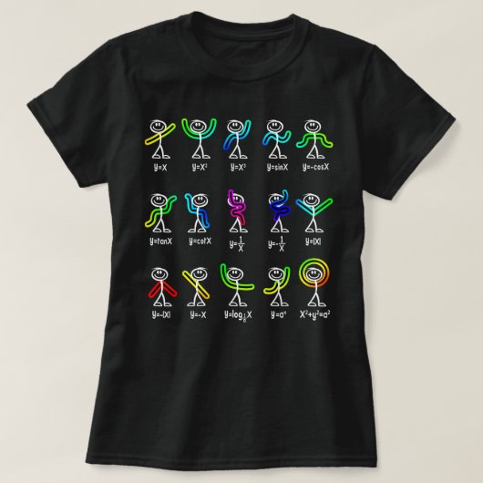 代数おもしろいダンス関数算数先生ギーク Tシャツ (デザイン正面)