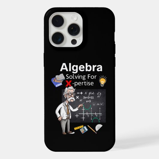 代数でXを求める達人 iPhoneケース (裏面)