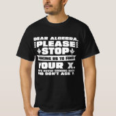 代数の先生への面白いギフト Tシャツ (正面)