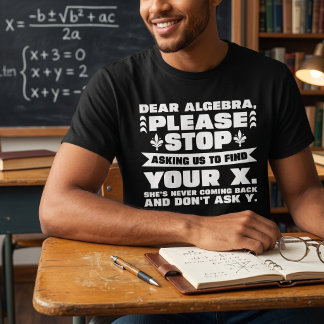 代数の先生への面白いギフト Tシャツ