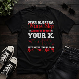 代数の問題よ、さようなら 面白い数学の先生 ユーモア Tシャツ