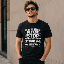 代数の悩みを笑いに変える数学ユーモア Tシャツ