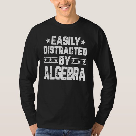 代数の数学に気を取られる Tシャツ (正面)