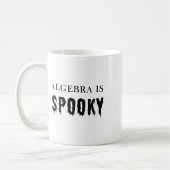 代数は怖い – 面白い先生と生徒のためのハロウィンTシャツ コーヒーマグカップ (左)