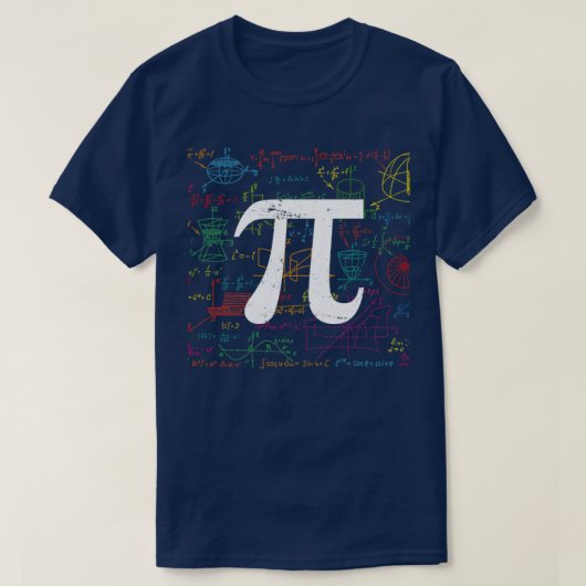 代数パイ数学 Tシャツ (デザイン正面)