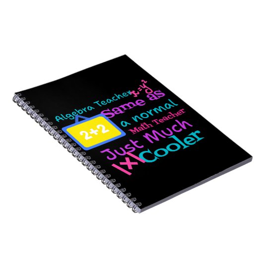 代数先生は通常の数学先生と同じ ノートブック (右側)
