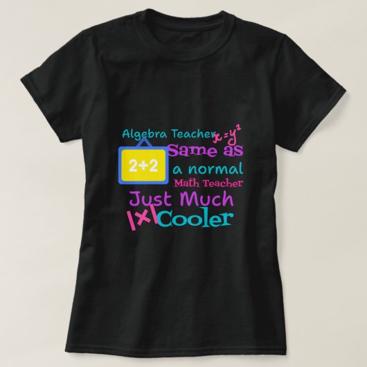 代数先生は通常の数学先生と同じ Tシャツ (デザイン正面)