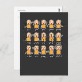 代数先生数学の生徒方程式グラフ ポストカード (正面/裏面)