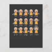 代数先生数学の生徒方程式グラフ ポストカード (正面)